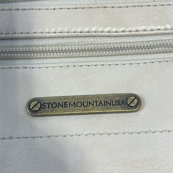 Stone Mountain Nappa leather cream cognac black colorblock small crossbody bag - Picture 8 of 8